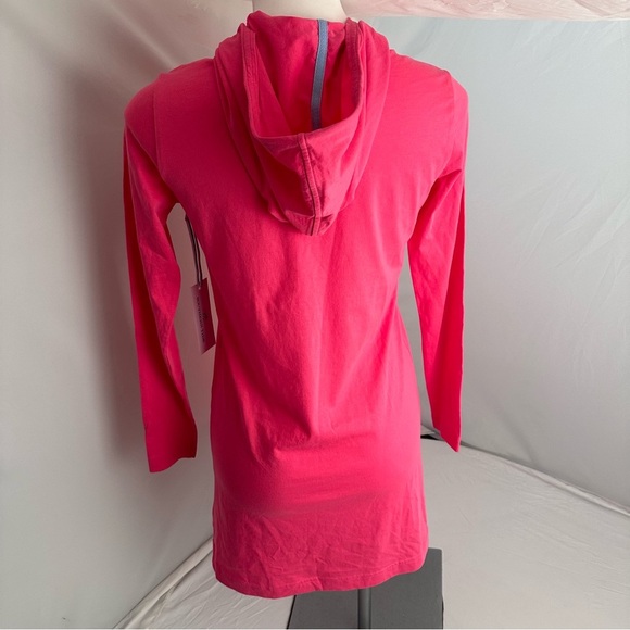 Southern Tide Bloom Pink hooded long sleeve t-shirt dress - Picture 4 of 10